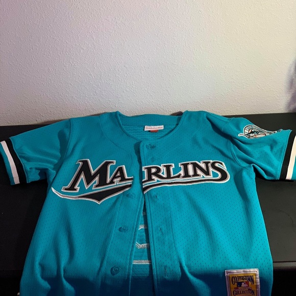 mitchell and ness marlins jersey